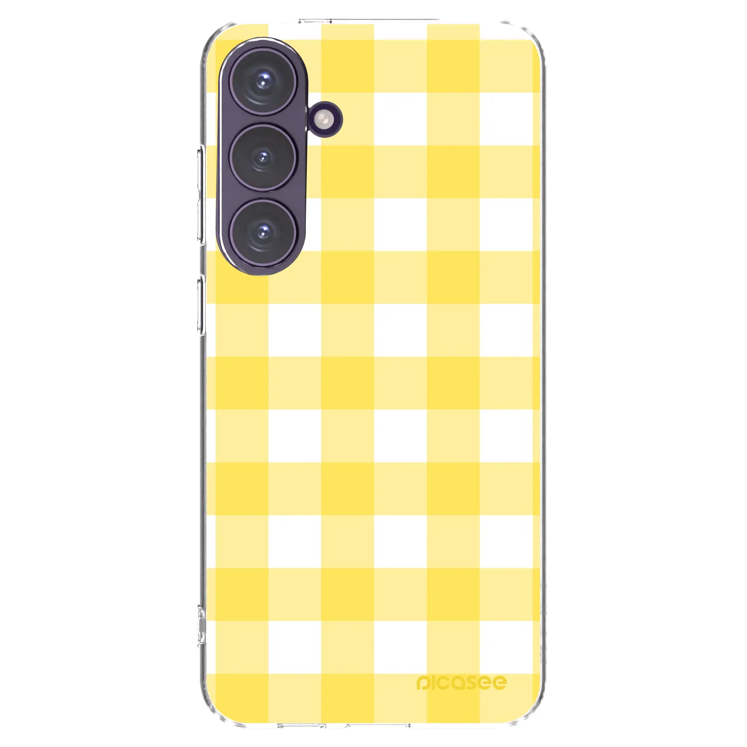 Picasee silikonový průhledný obal pro Samsung Galaxy S24+ S926B 5G - Gride lemon