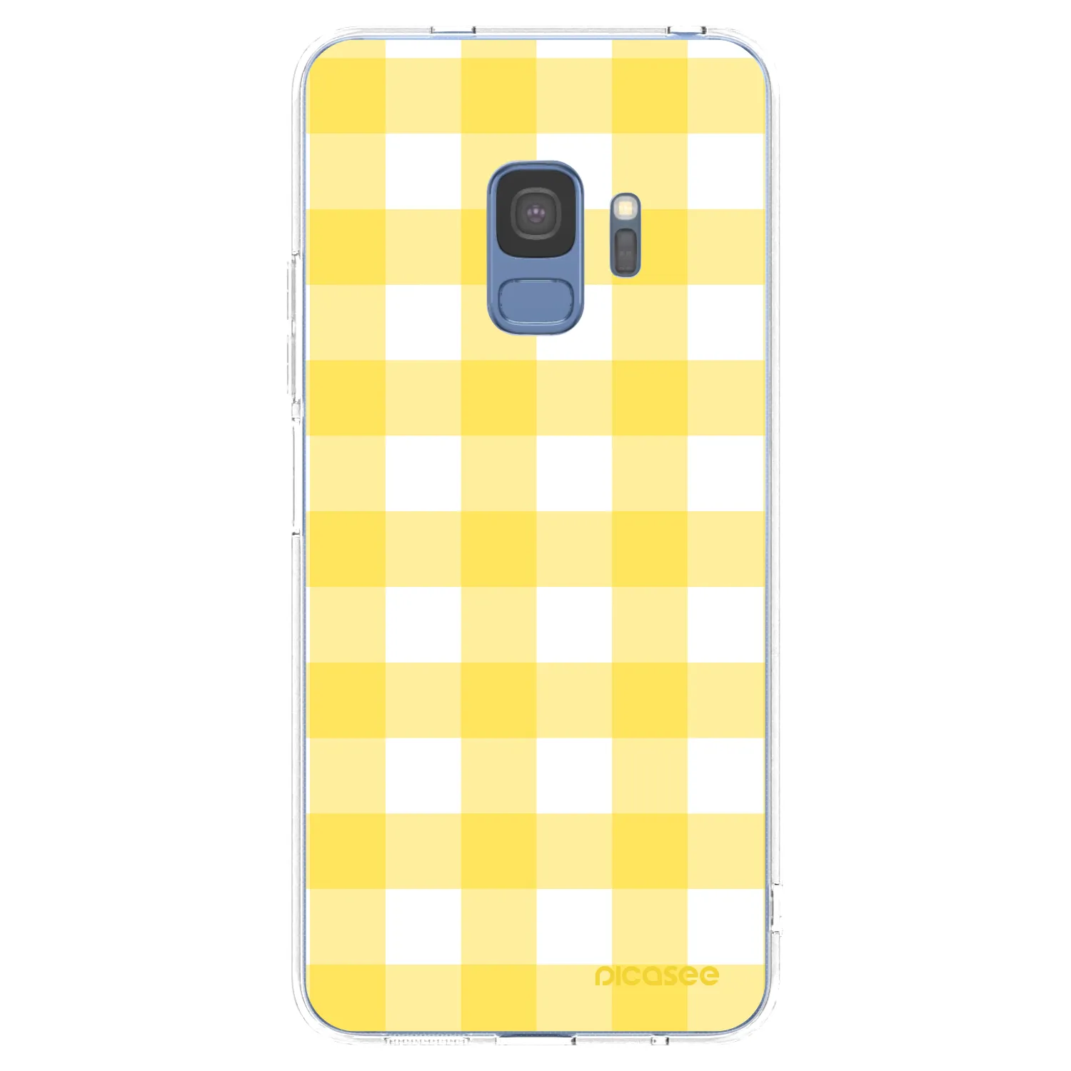 Picasee silikonový průhledný obal pro Samsung Galaxy S9 G960F - Gride lemon
