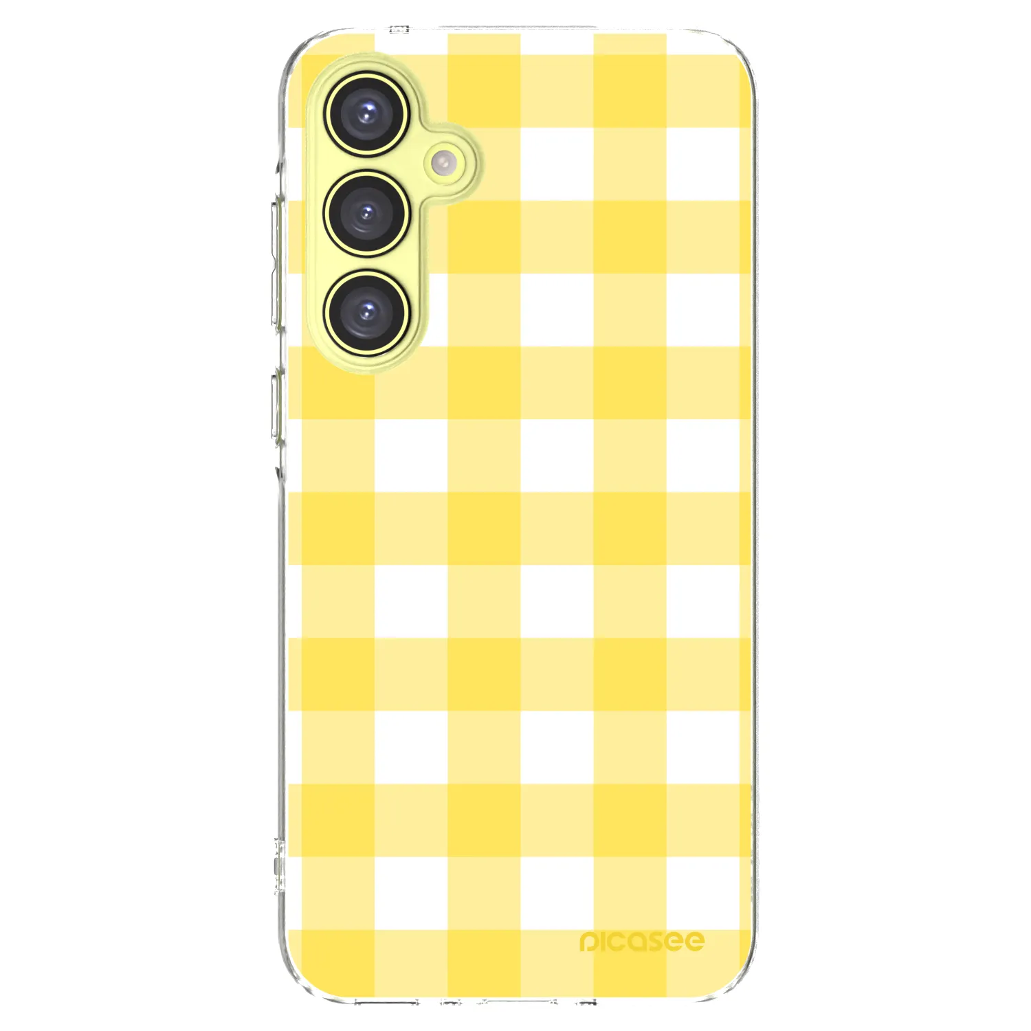 Picasee silikonový průhledný obal pro Samsung Galaxy A35 5G A356B - Gride lemon