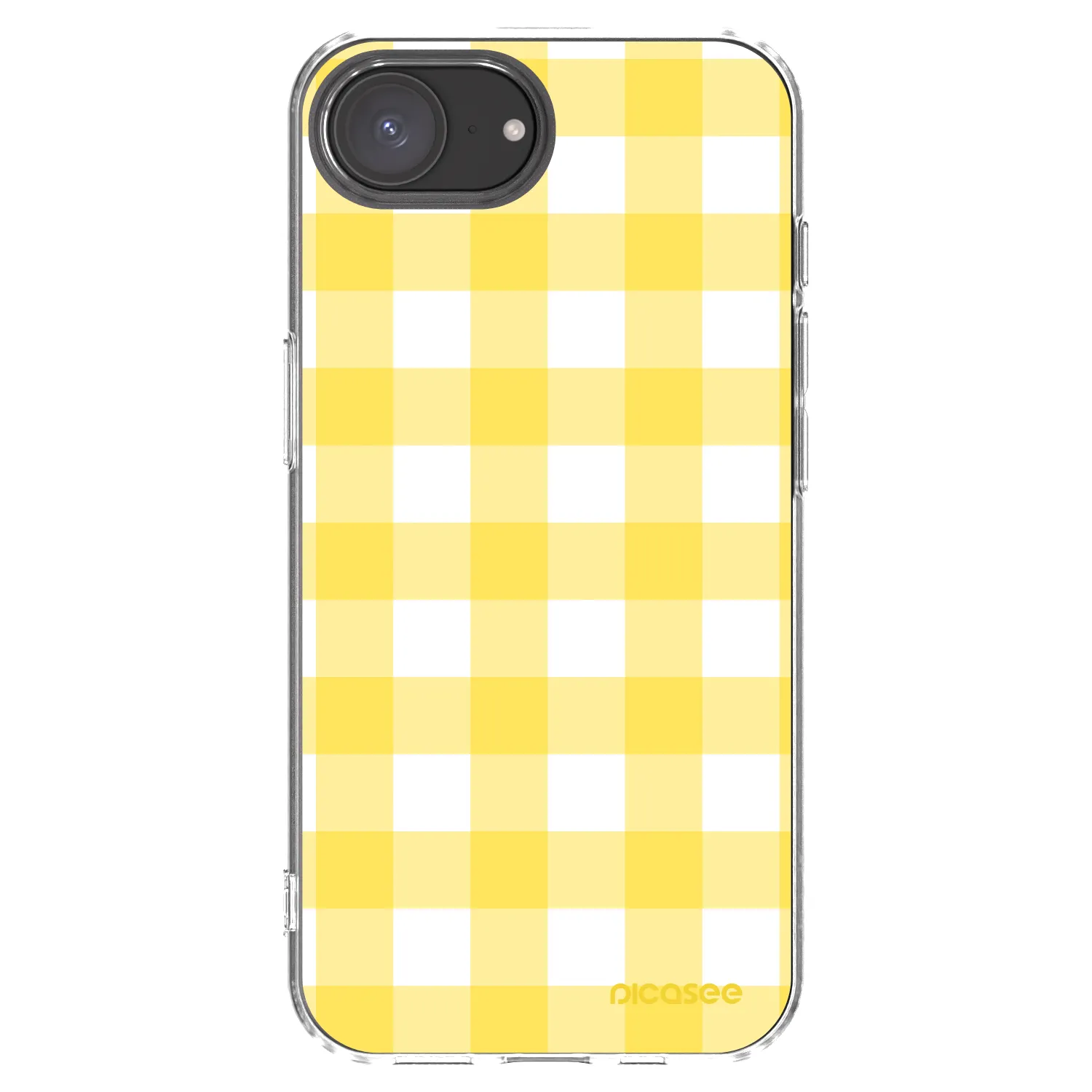Picasee silikonový průhledný obal pro Apple iPhone 16e - Gride lemon