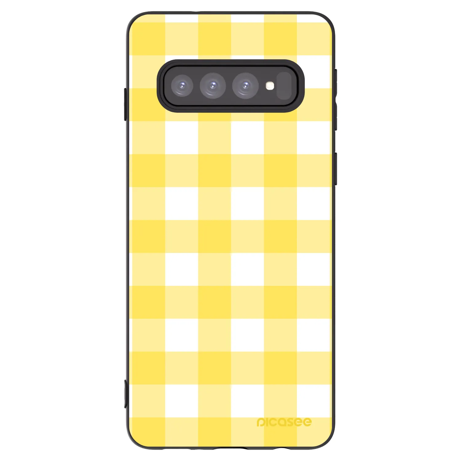 Picasee silikonový černý obal pro Samsung Galaxy S10 G973 - Gride lemon