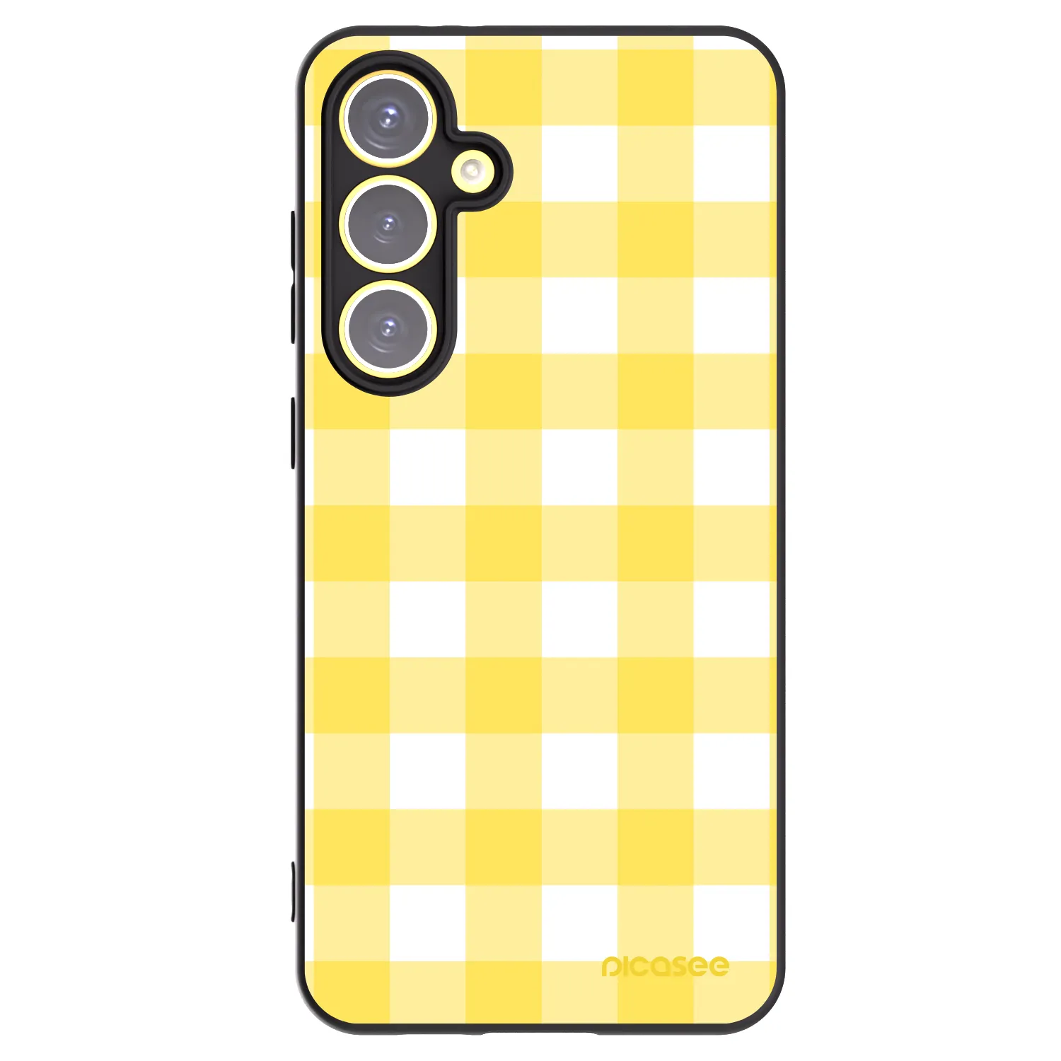 Picasee silikonový černý obal pro Samsung Galaxy S24 FE S721B - Gride lemon