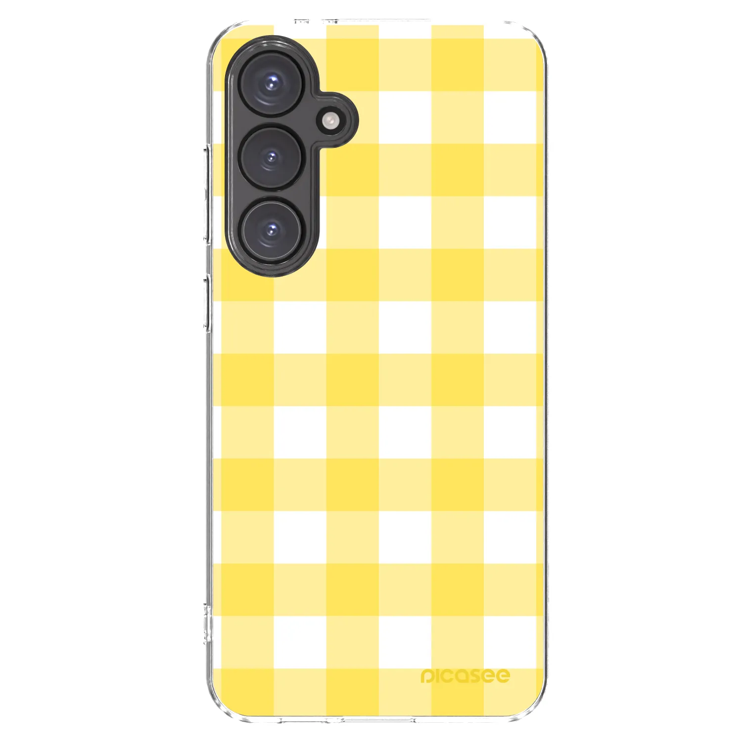 Picasee silikonový průhledný obal pro Samsung Galaxy S24 FE S721B - Gride lemon