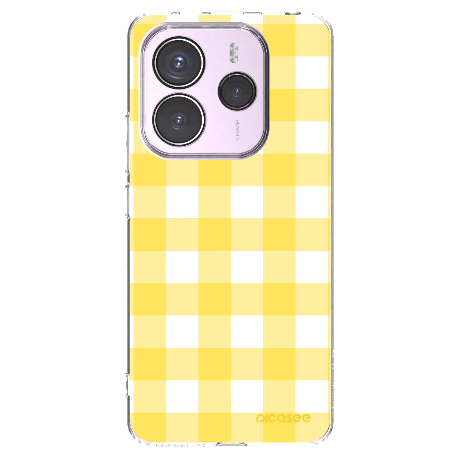 Picasee silikonový průhledný obal pro Xiaomi Redmi Note 14 5G - Gride lemon