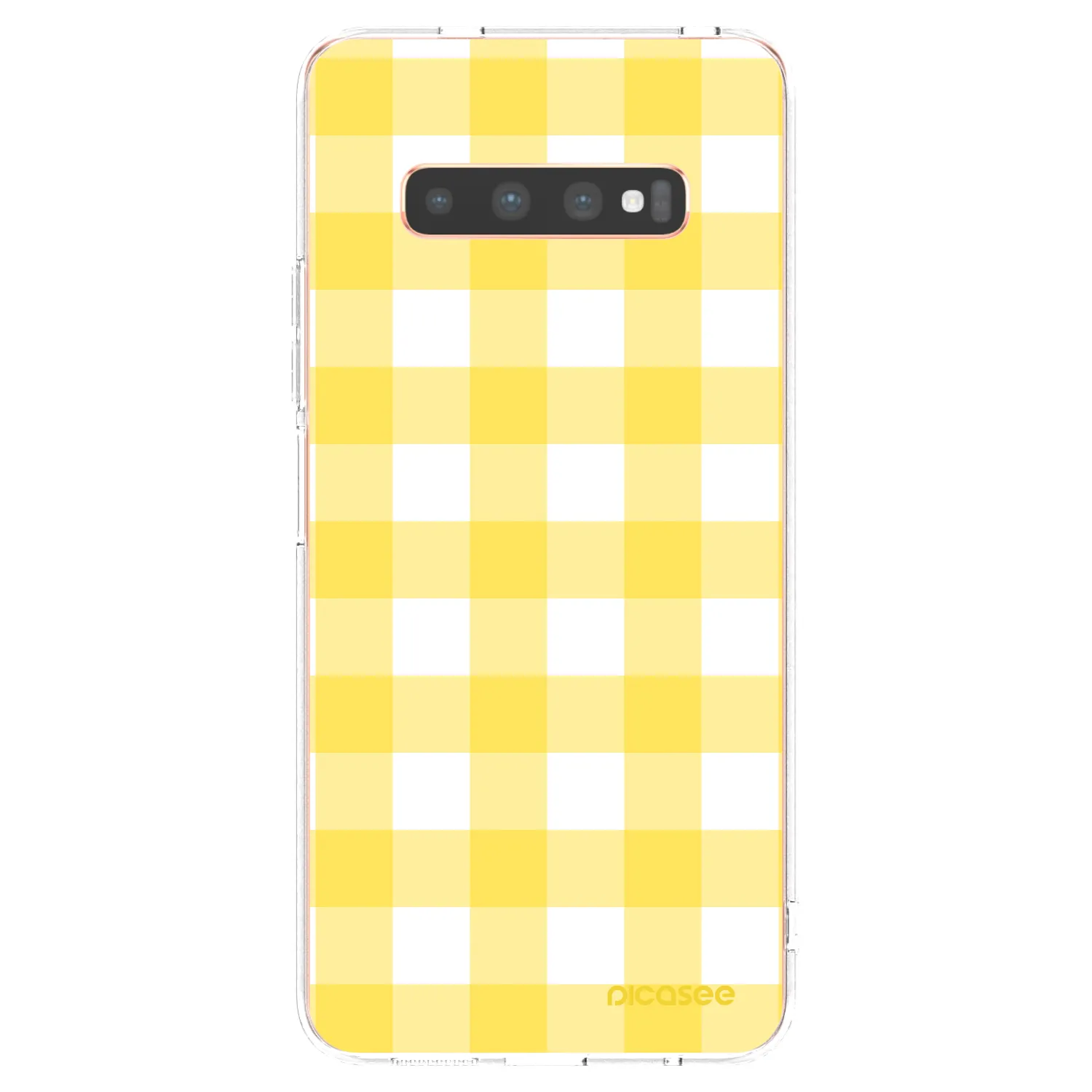 Picasee silikonový průhledný obal pro Samsung Galaxy S10 Plus G975 - Gride lemon