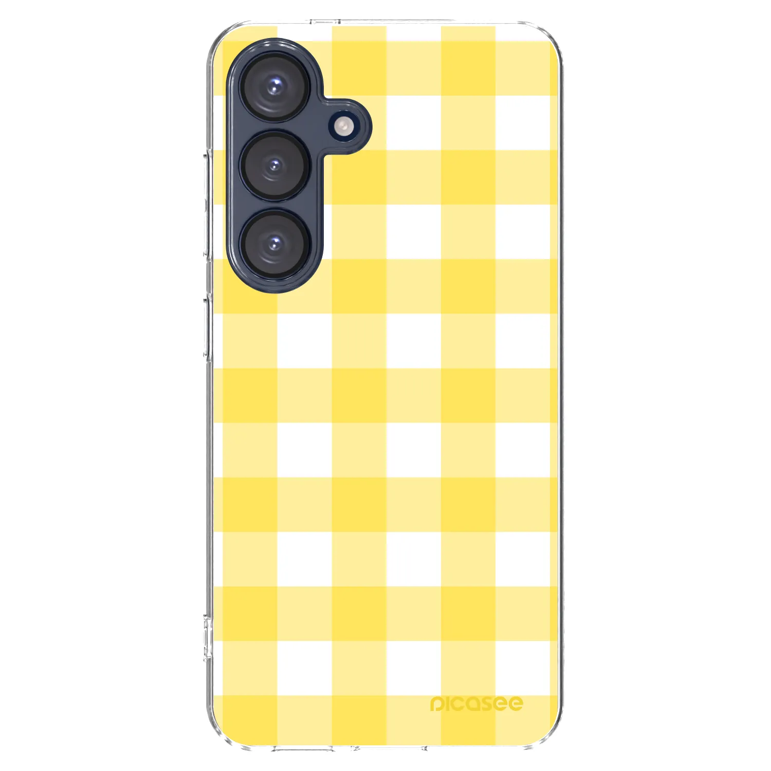 Picasee silikonový průhledný obal pro Samsung Galaxy S25 5G - Gride lemon