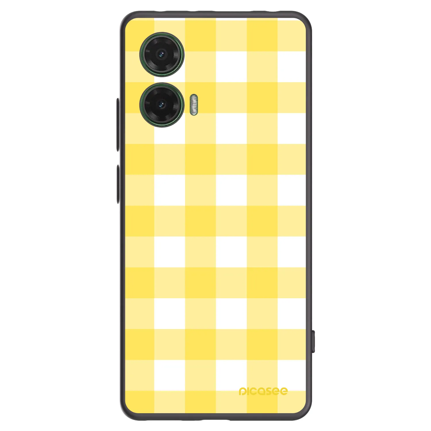 Picasee silikonový černý obal pro Motorola Moto G35 5G - Gride lemon