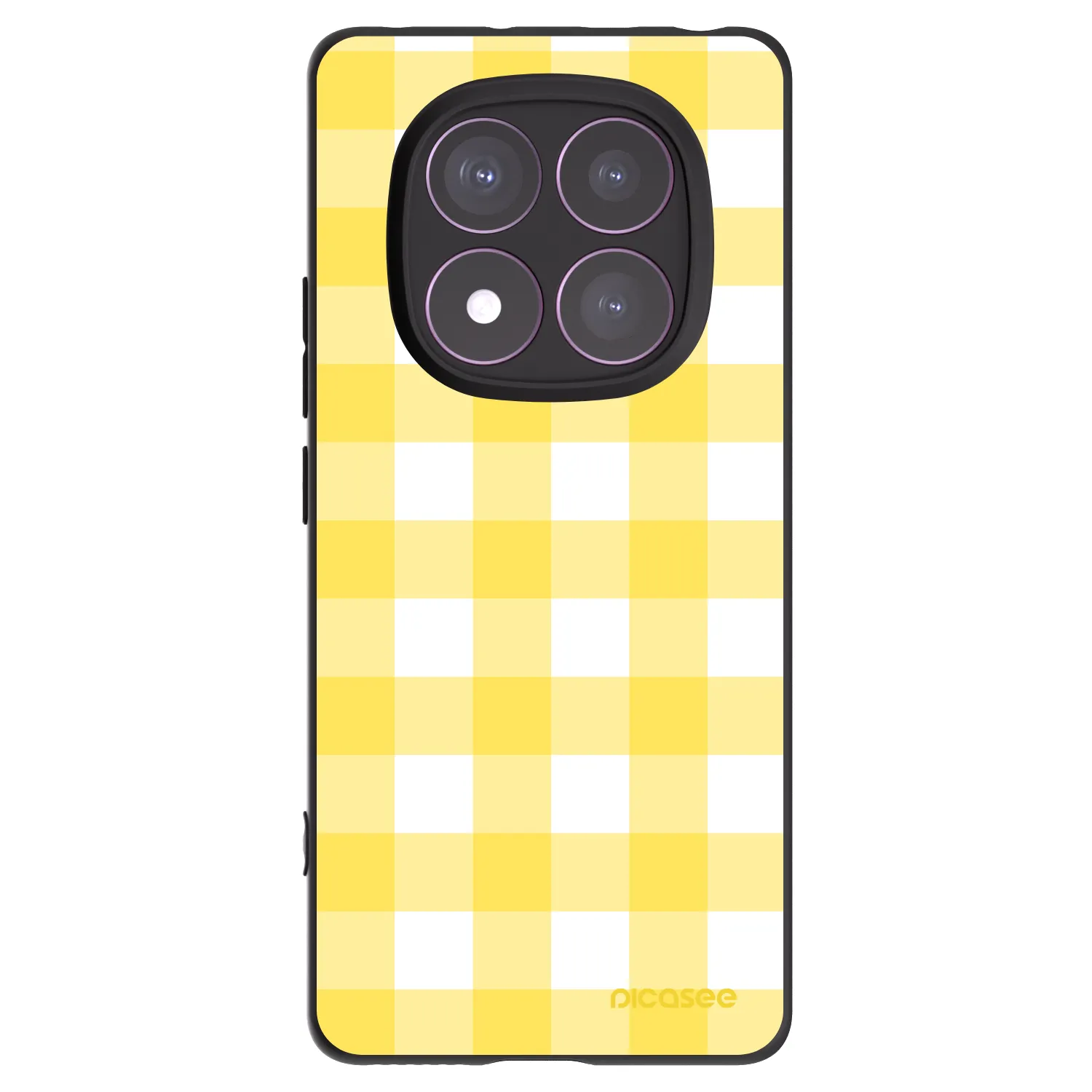 Picasee silikonový černý obal pro Xiaomi Redmi Note 14 Pro 4G - Gride lemon