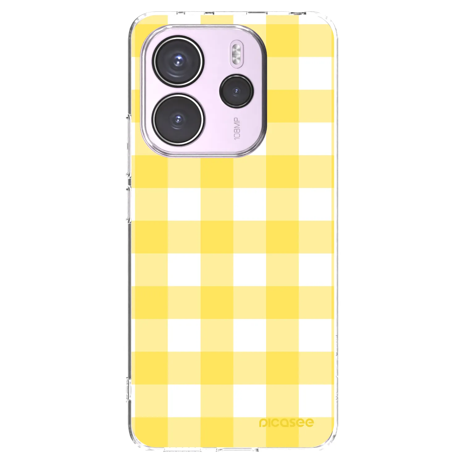 Picasee silikonový průhledný obal pro Xiaomi Redmi Note 14 4G - Gride lemon