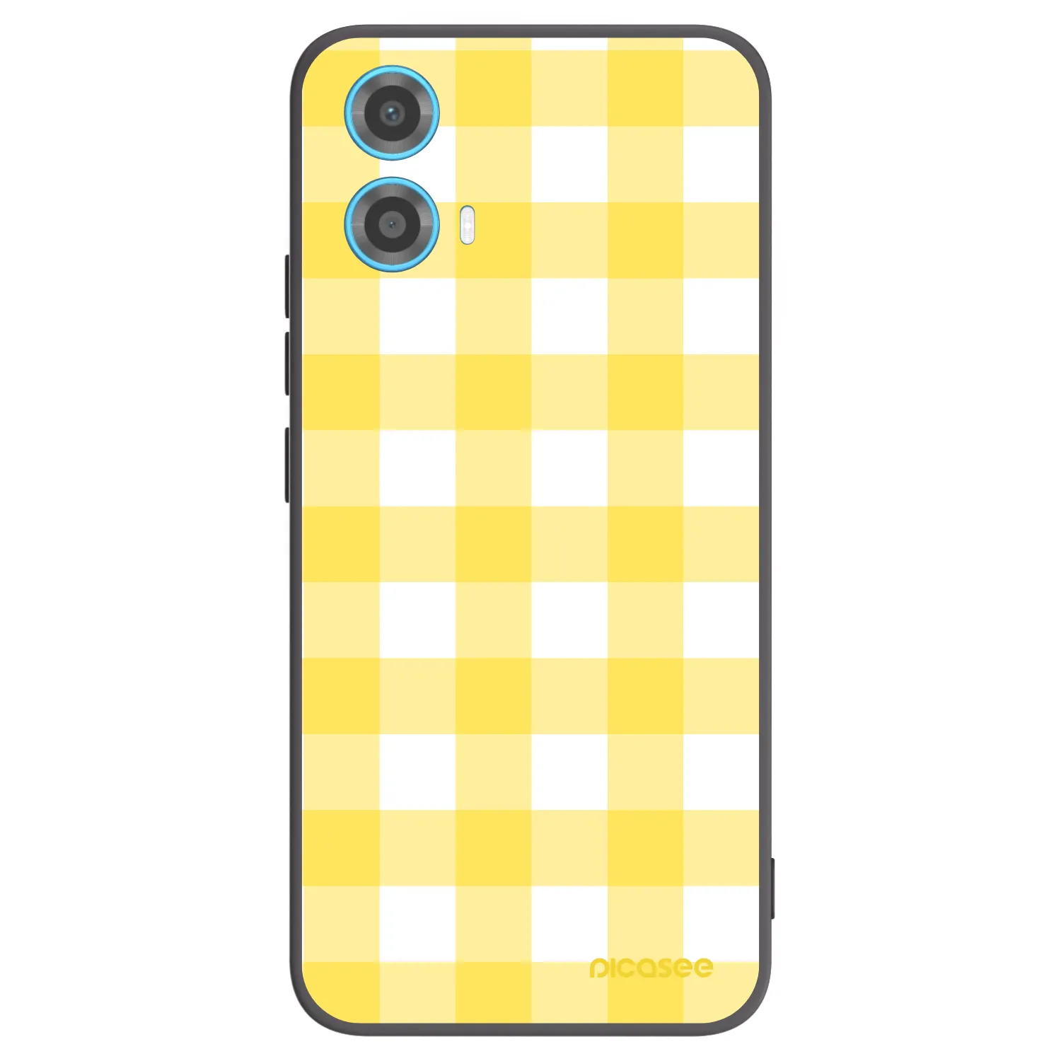 Picasee silikonový černý obal pro Motorola Moto G34 5G - Gride lemon