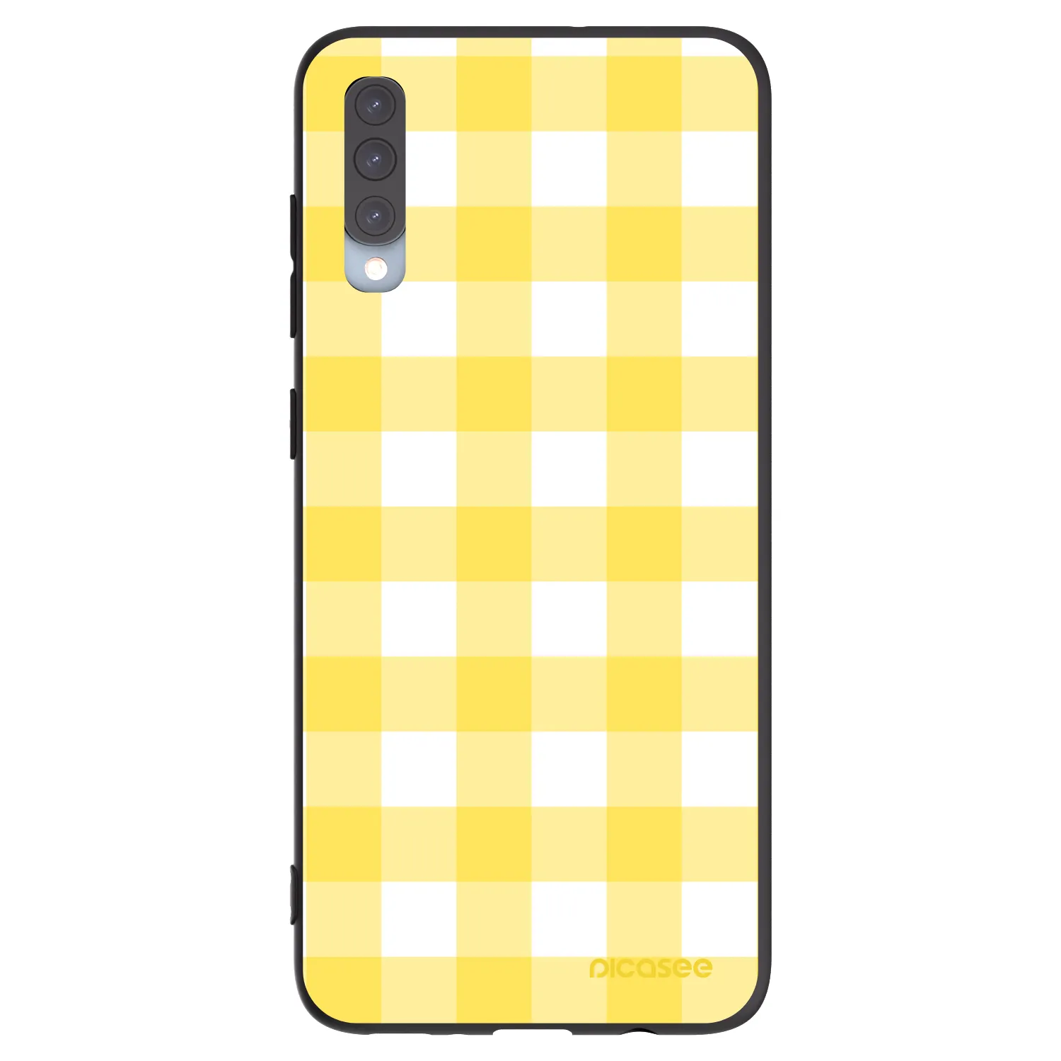 Picasee silikonový černý obal pro Samsung Galaxy A70 A705F - Gride lemon