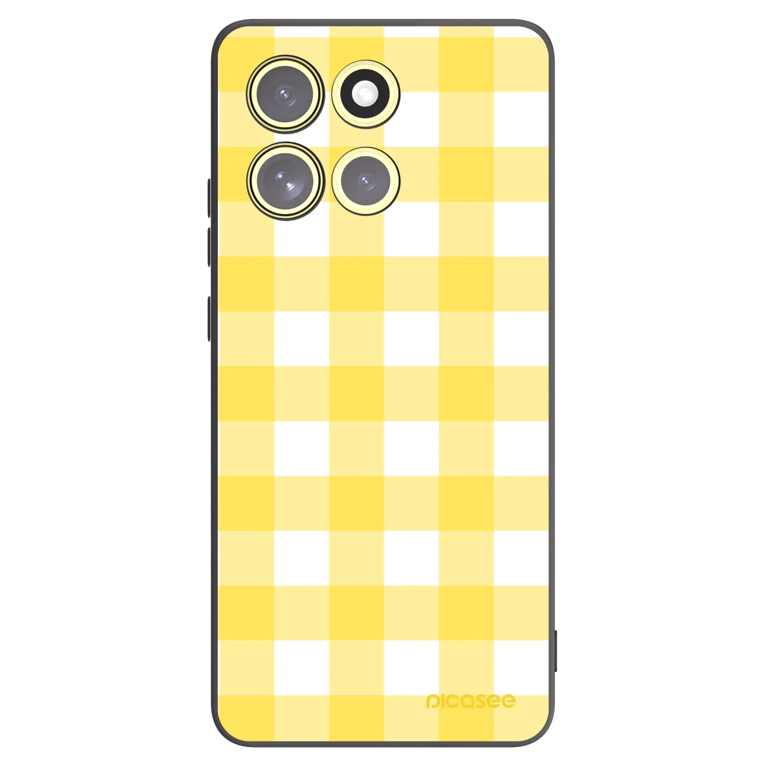Picasee silikonový černý obal pro Motorola Moto G86 5G - Gride lemon