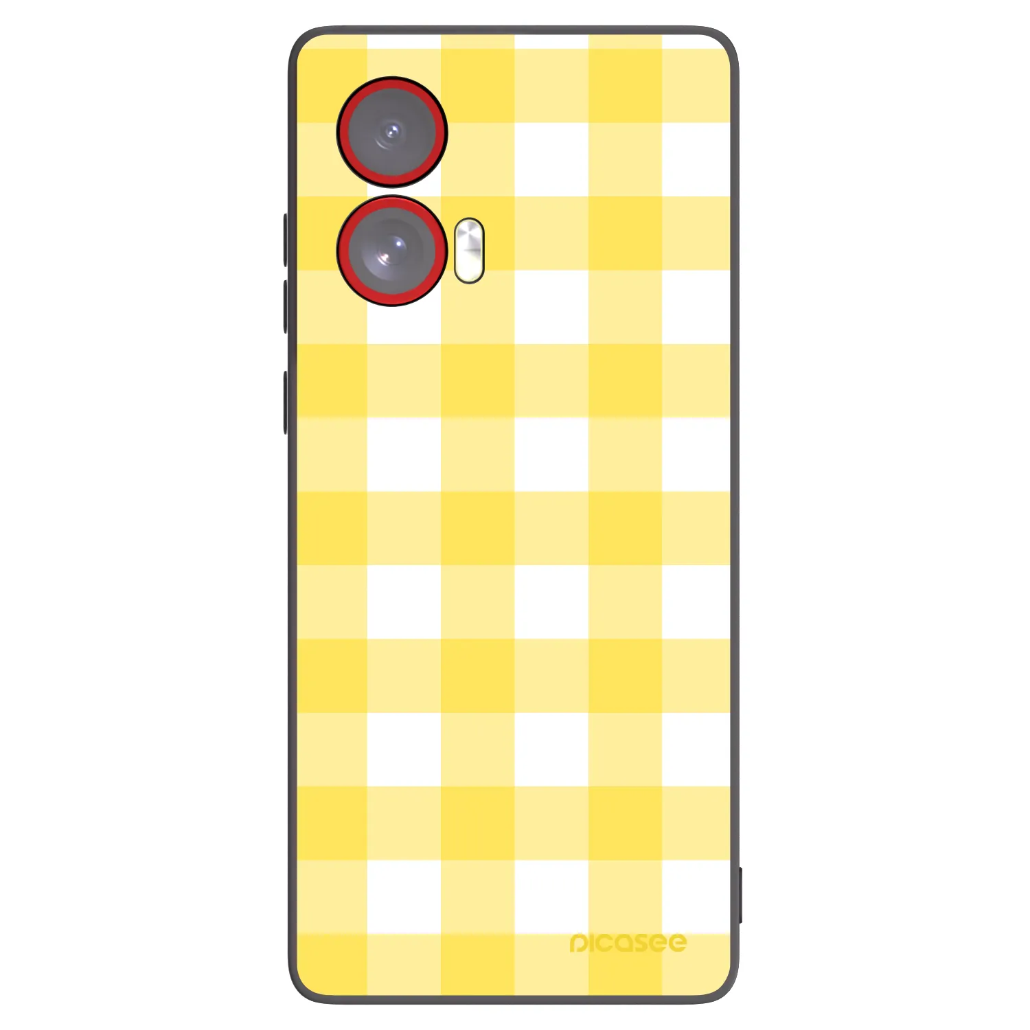 Picasee silikonový černý obal pro Motorola Edge 50 Fusion - Gride lemon