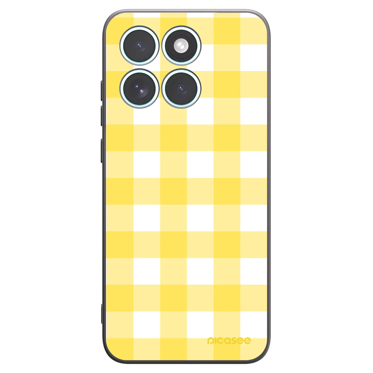 Picasee silikonový černý obal pro Motorola Edge 70 Fusion - Gride lemon