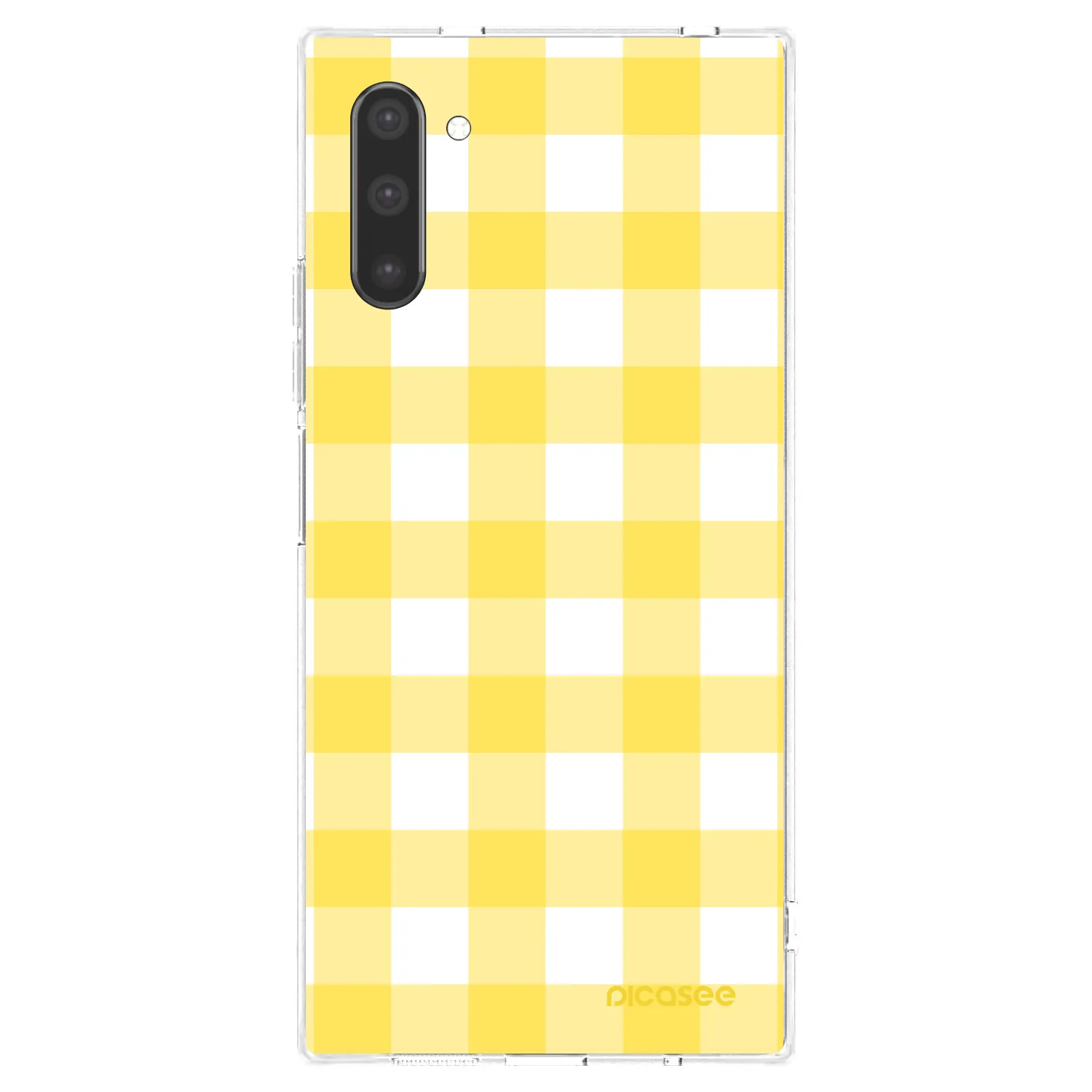 Picasee silikonový průhledný obal pro Samsung Galaxy Note 10 N970F - Gride lemon