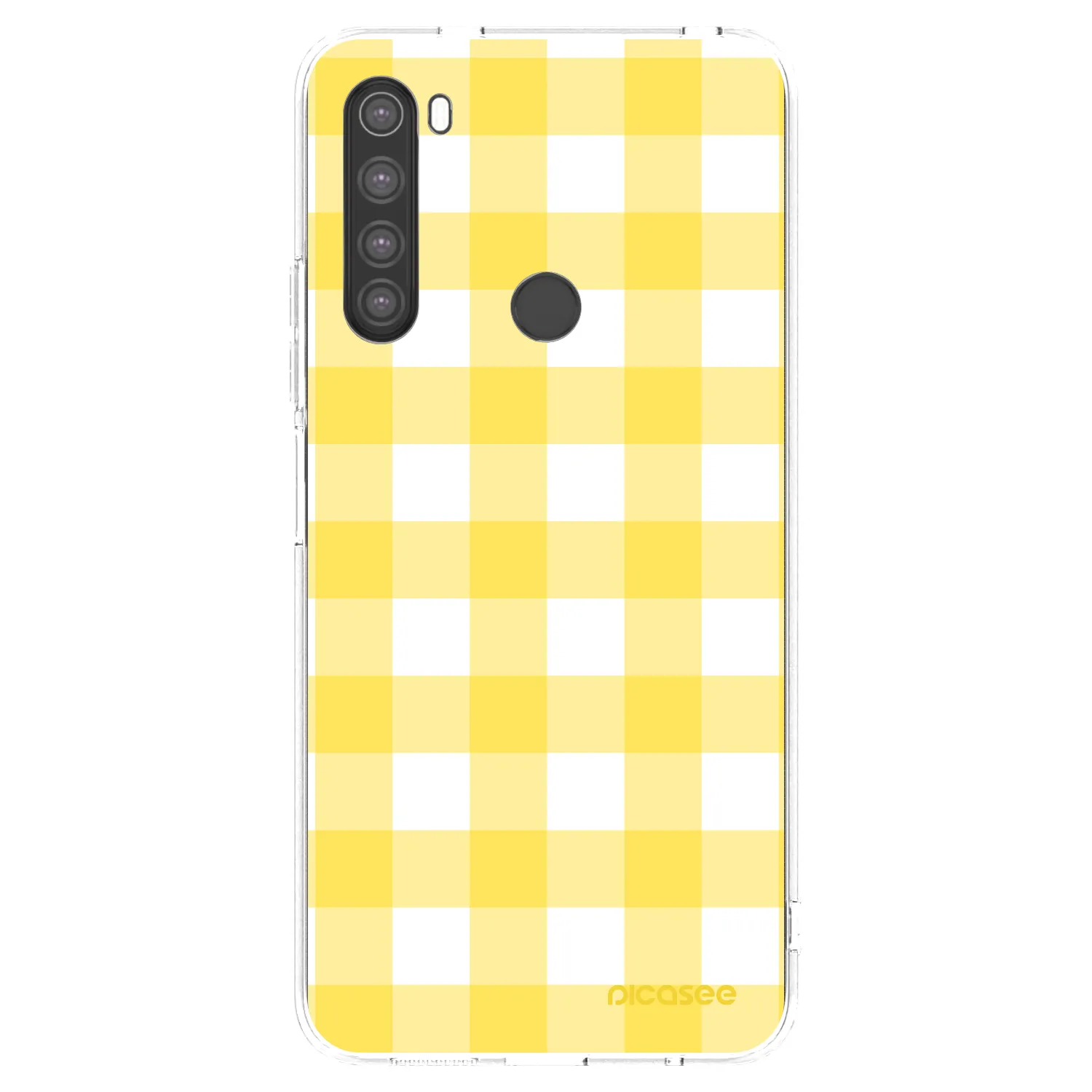 Picasee silikonový průhledný obal pro Xiaomi Redmi Note 8 - Gride lemon