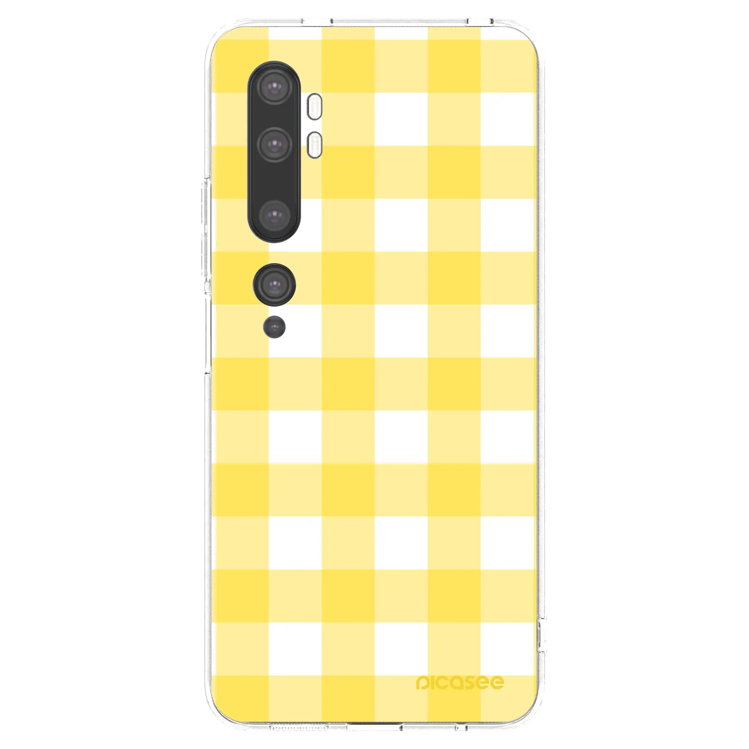 Picasee silikonový průhledný obal pro Xiaomi Mi Note 10 (Pro) - Gride lemon