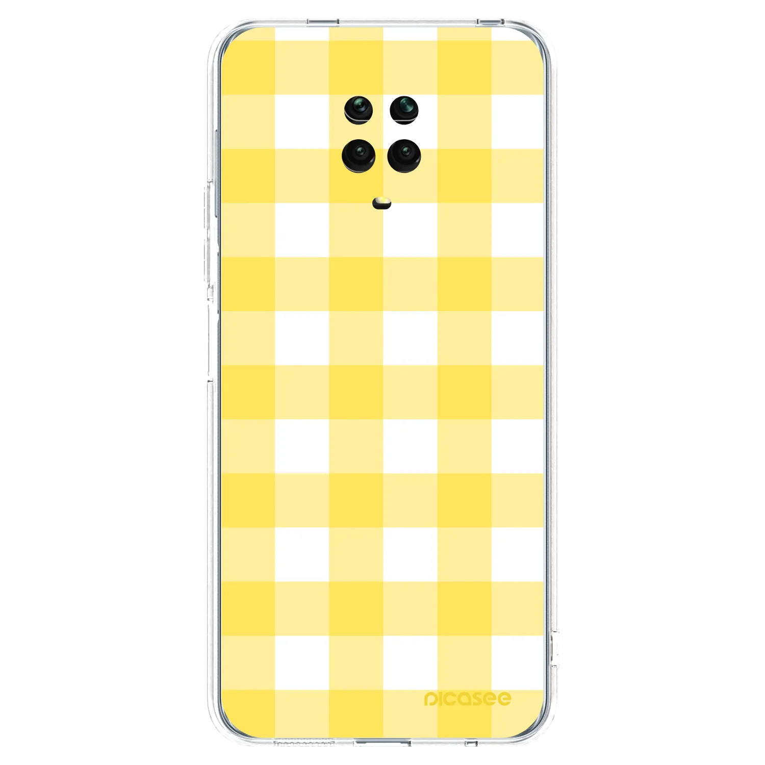 Picasee silikonový průhledný obal pro Xiaomi Redmi Note 9 Pro - Gride lemon