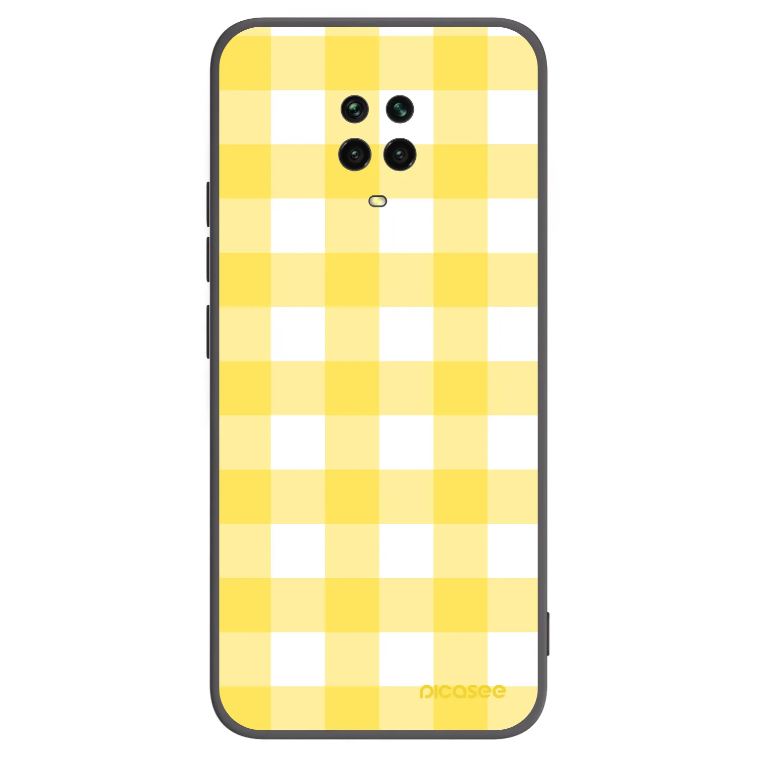 Picasee silikonový černý obal pro Xiaomi Redmi Note 9 Pro - Gride lemon