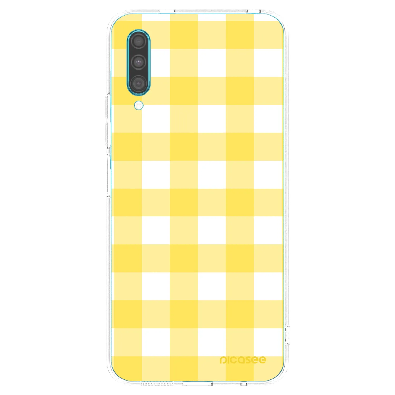 Picasee silikonový průhledný obal pro Samsung Galaxy A30s A307F - Gride lemon