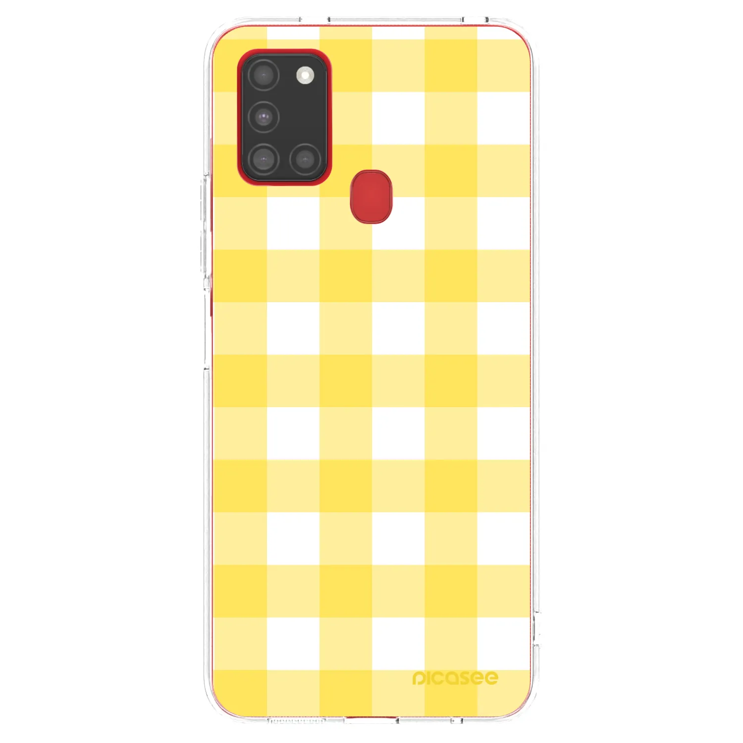 Picasee silikonový průhledný obal pro Samsung Galaxy A21s - Gride lemon