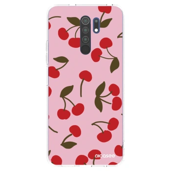 Picasee silikonový průhledný obal pro Xiaomi Redmi 9 - Cherry