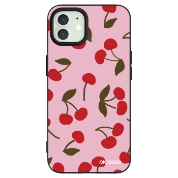Picasee silikonový černý obal pro Apple iPhone 12 - Cherry