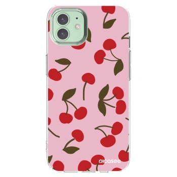 Picasee silikonový průhledný obal pro Apple iPhone 12 - Cherry