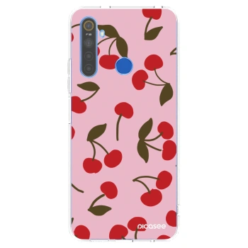 Picasee silikonový průhledný obal pro Realme 5 - Cherry