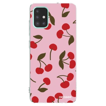 Picasee silikonový průhledný obal pro Samsung Galaxy M31s - Cherry