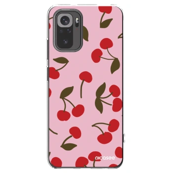 Picasee silikonový průhledný obal pro Xiaomi Redmi Note 10 - Cherry