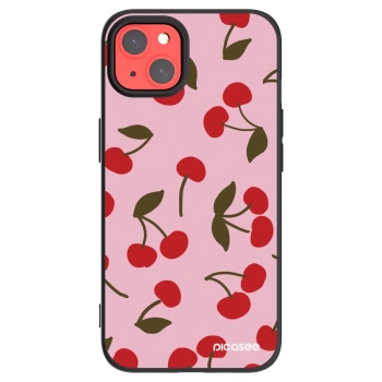 Picasee silikonový černý obal pro Apple iPhone 13 - Cherry