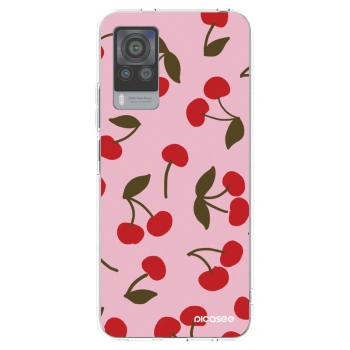 Picasee silikonový průhledný obal pro Vivo X60 Pro 5G - Cherry