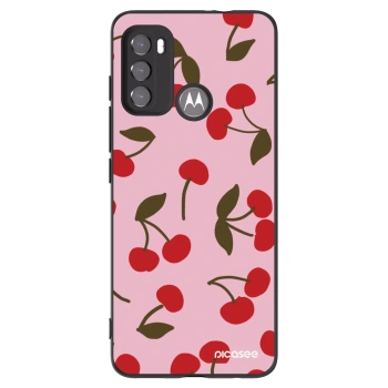 Picasee silikonový černý obal pro Motorola Moto G60 - Cherry