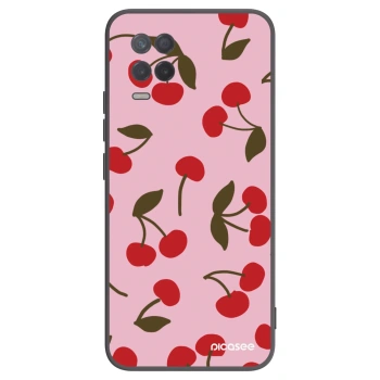 Picasee silikonový černý obal pro Realme 8 5G - Cherry