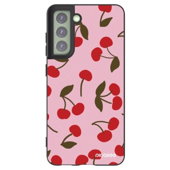 Picasee silikonový černý obal pro Samsung Galaxy S21 FE 5G - Cherry