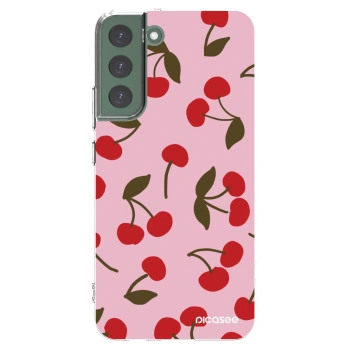 Picasee silikonový průhledný obal pro Samsung Galaxy S22+ 5G - Cherry