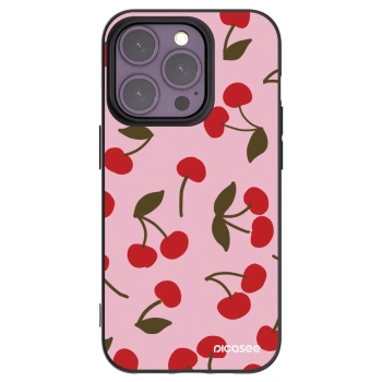 Picasee silikonový černý obal pro Apple iPhone 14 Pro - Cherry