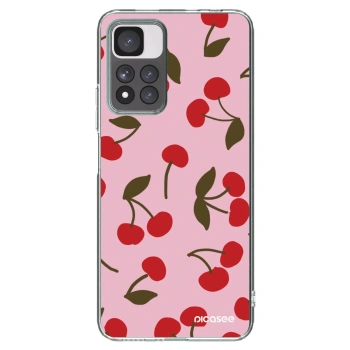 Picasee silikonový průhledný obal pro Xiaomi Redmi Note 11 Pro+ 5G - Cherry