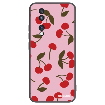 Picasee silikonový černý obal pro Honor 70 - Cherry