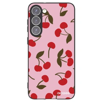 Picasee silikonový černý obal pro Samsung Galaxy S23+ 5G - Cherry