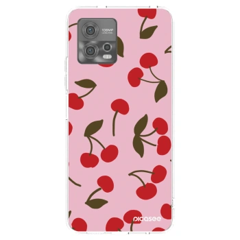 Picasee silikonový průhledný obal pro Motorola Moto G72 - Cherry
