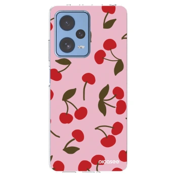 Picasee silikonový průhledný obal pro Xiaomi Redmi Note 12 Pro 5G - Cherry