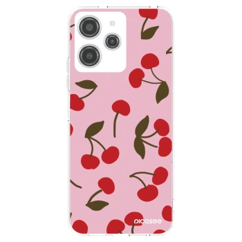 Picasee silikonový průhledný obal pro Xiaomi Redmi 12 4G - Cherry