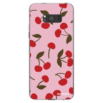 Picasee silikonový průhledný obal pro Samsung Galaxy S8 G950F - Cherry