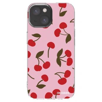 Picasee silikonový průhledný obal pro Apple iPhone 15 - Cherry