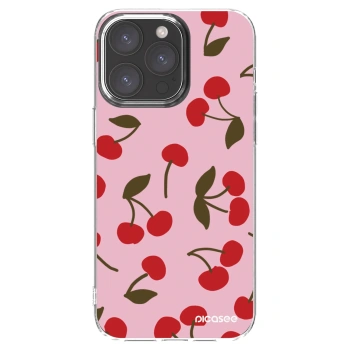 Picasee silikonový průhledný obal pro Apple iPhone 15 Pro Max - Cherry