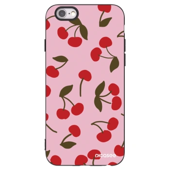 Picasee silikonový černý obal pro Apple iPhone 6/6S - Cherry