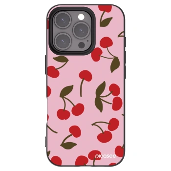 Picasee silikonový černý obal pro Apple iPhone 16 Pro - Cherry