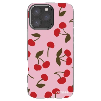 Picasee silikonový průhledný obal pro Apple iPhone 16 Pro Max - Cherry
